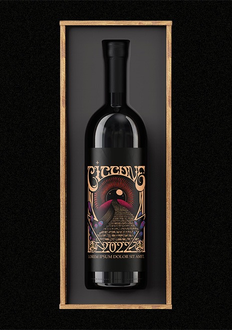 Bottle Wine label design - Ciccone label